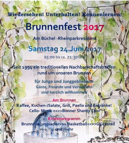 2017: Veranstaltungsplakat für das Brunnenfest "Am Büchel"