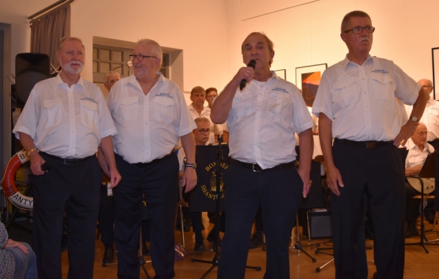 2018: "Swinging Sailors" mit den Solisten Hans-Kurt Süßmilch, Heinz Pinkernell, Lothar Patzak, Hans Kamradt (Foto: Horst Krien)