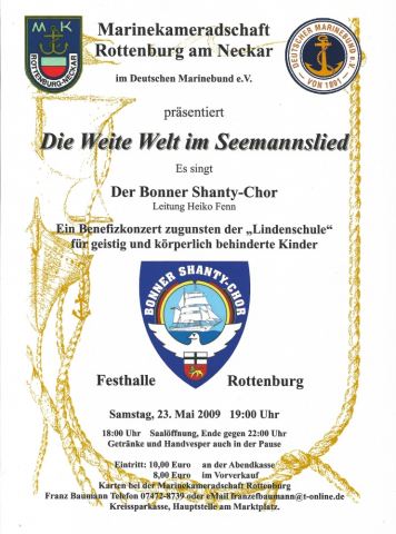 2009: Rottenburg, Plakat für Benefizkonzert
