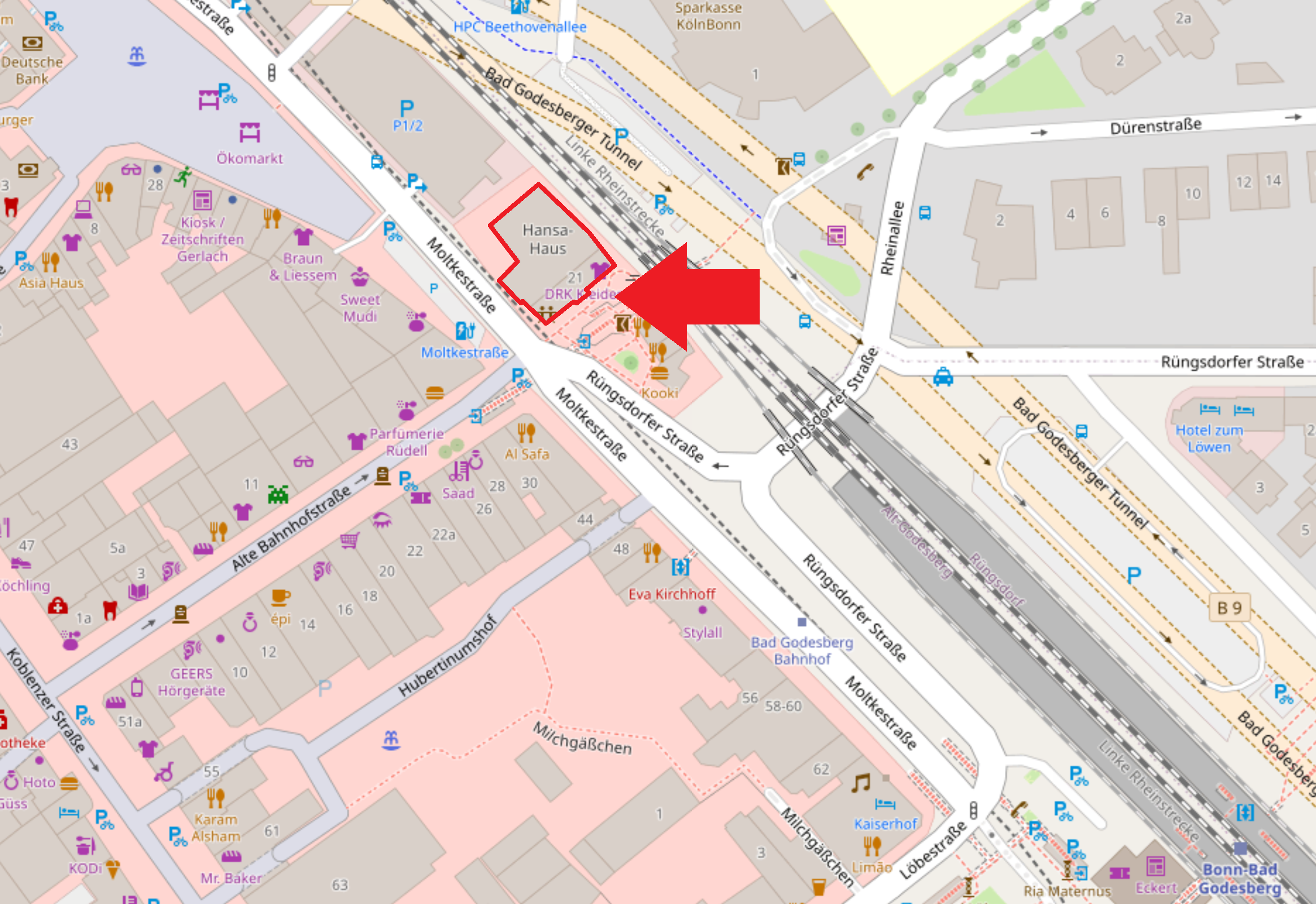 Moltkestraße 41/Alte Bahnhofstraße 21